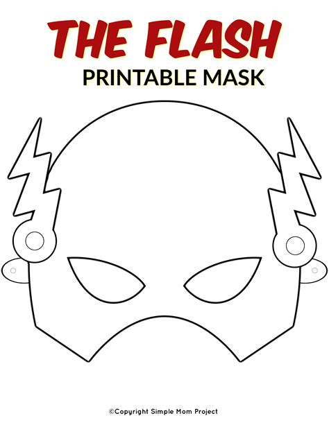 full face superhero mask template